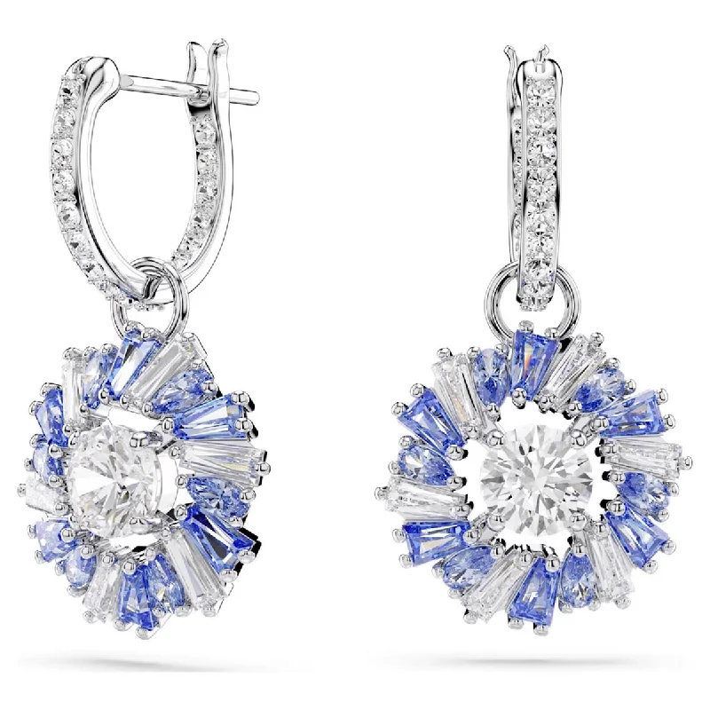 Swarovski Idyllia Blue Flower Drop Earrings