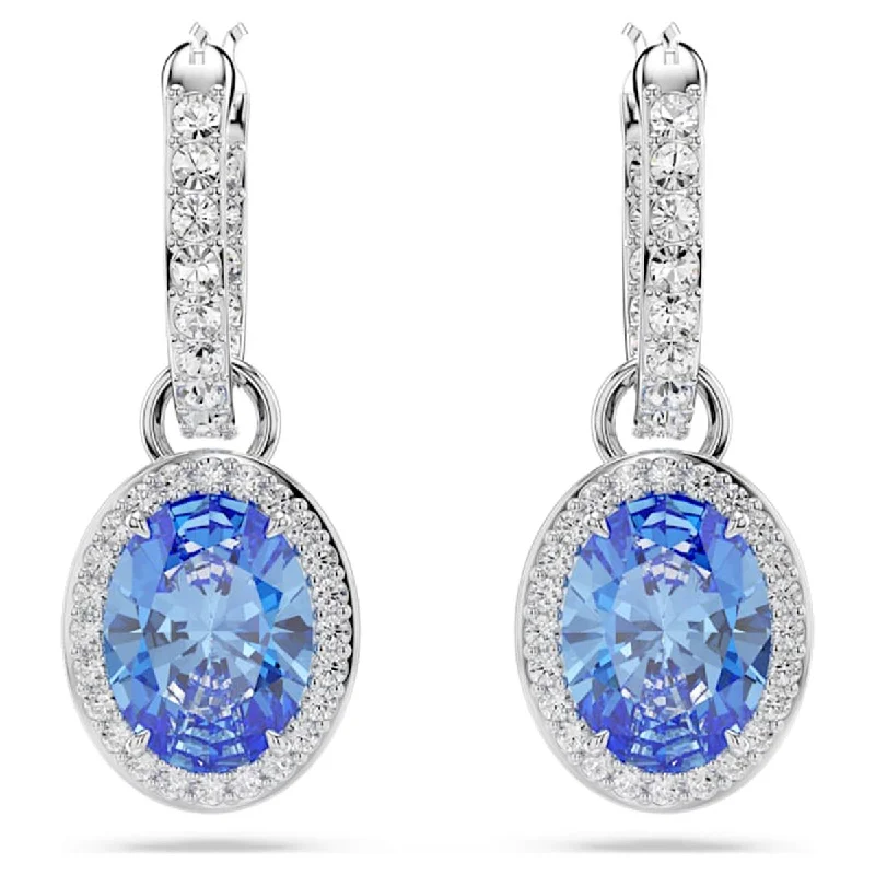 Swarovski Oval Blue Constella Drop Earrings