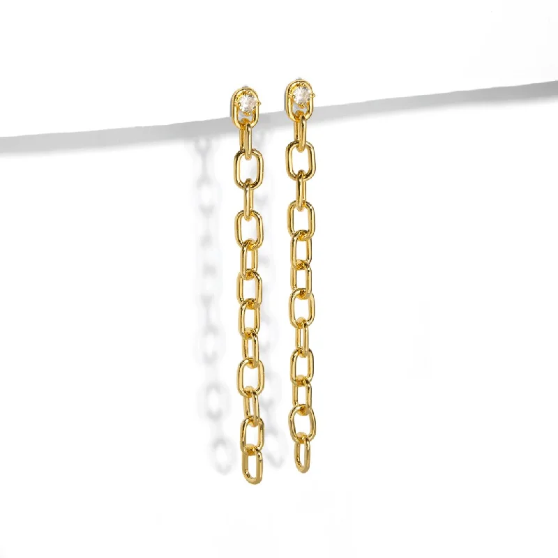 THE LINK LONG DROP EARRINGS