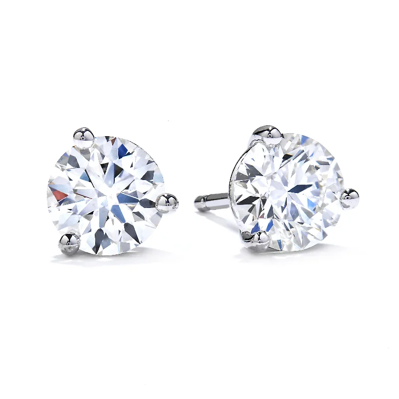 Three-Prong Stud Earrings