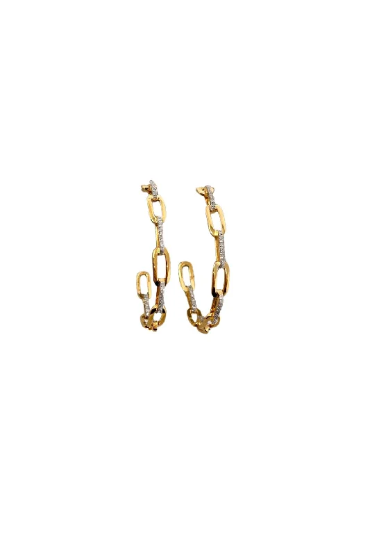 V614B The Woods Chain Hoop Earrings