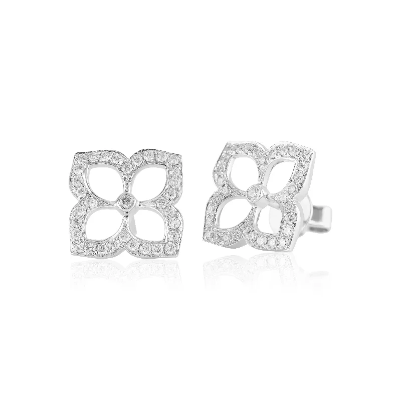 Clover Diamond Stud Earrings