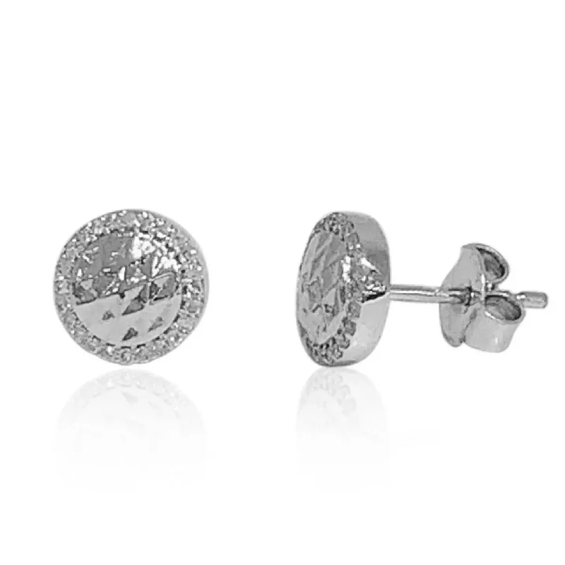 White Gold Diamond Stud Earrings