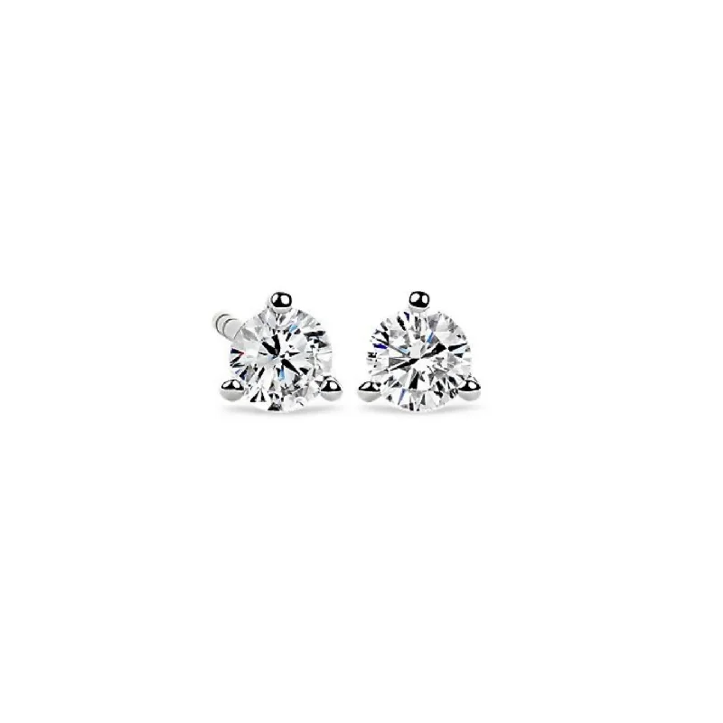 White Gold Diamond Stud Earrings