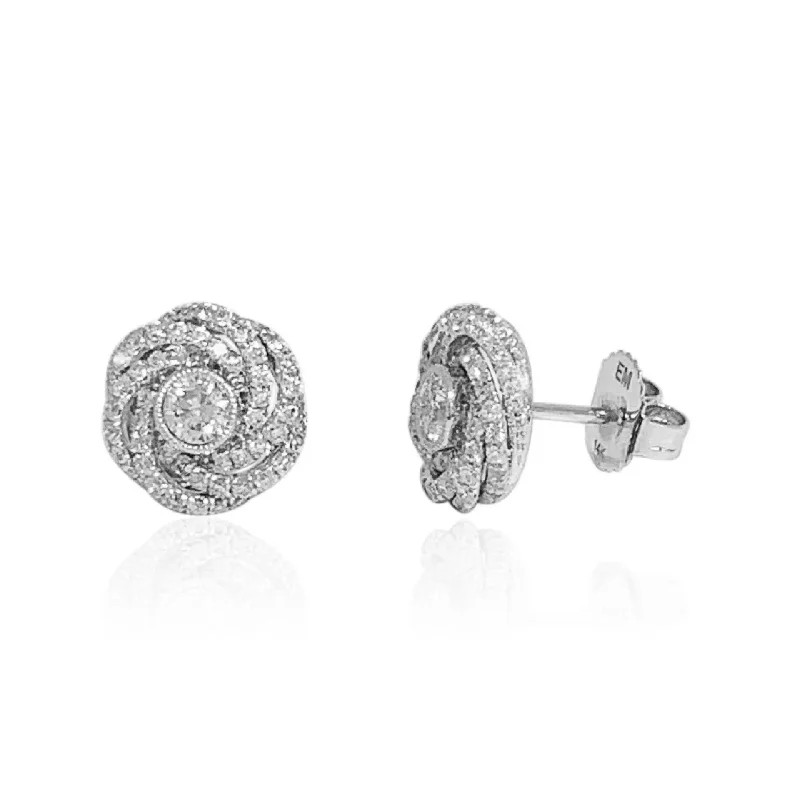 White Gold Diamond Stud Earrings