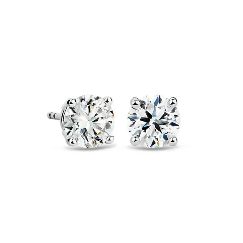 Natural Brilliant Cut Diamond Stud Earrings