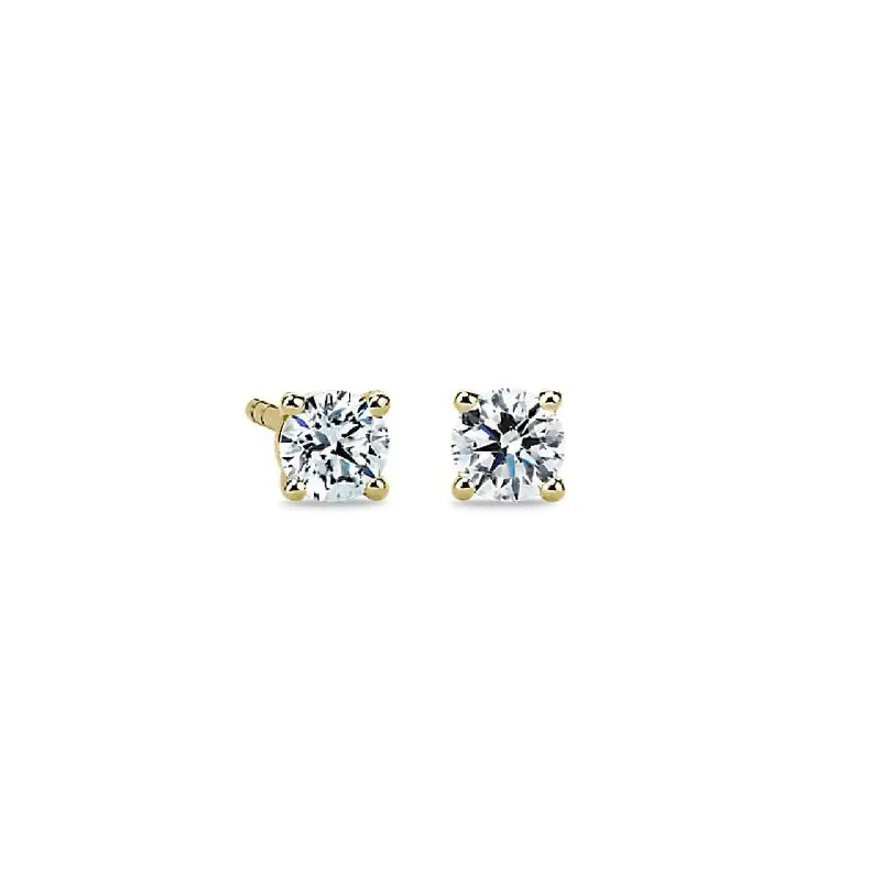 Yellow Gold Diamond Stud Earrings