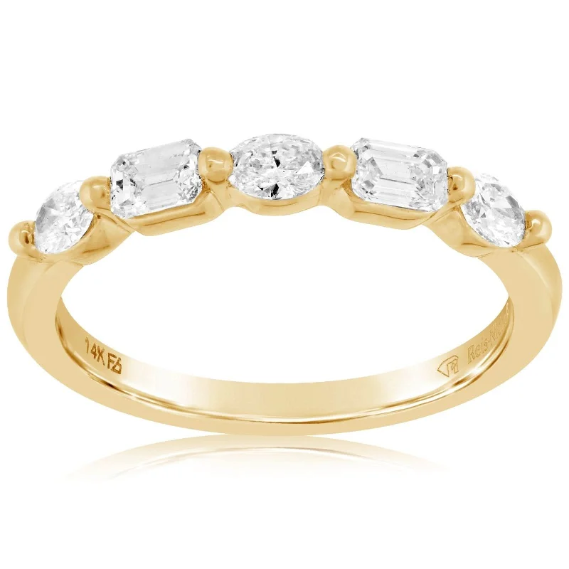 Alternating Shape Diamond Band