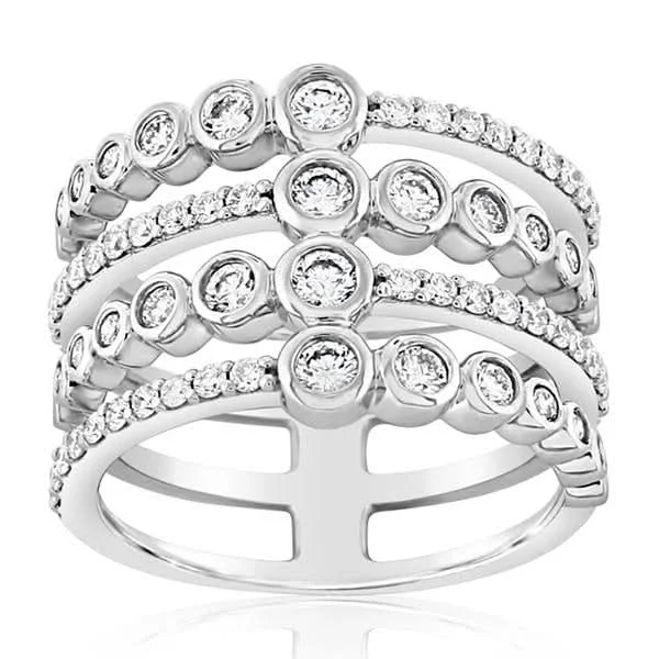 Four Row Diamond Ring