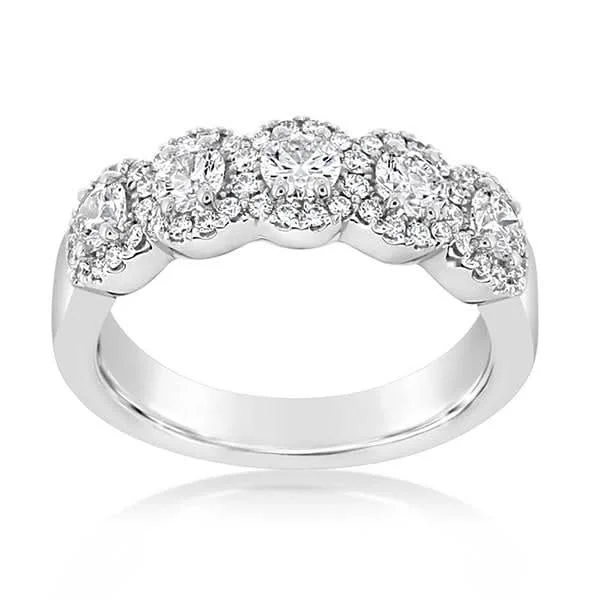 Halo Diamond Wedding Band