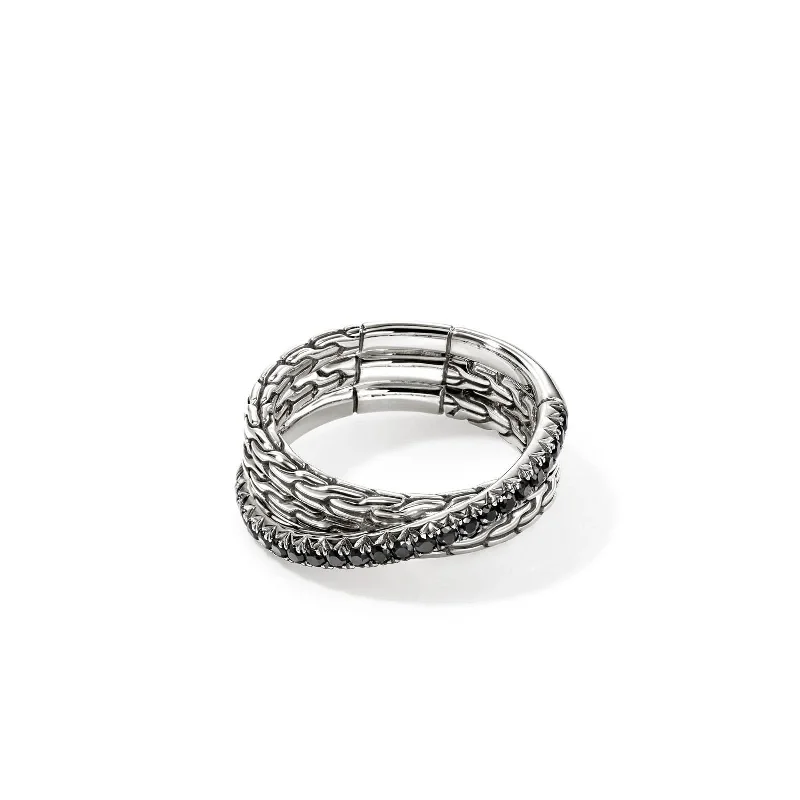 JOHN HARDY Essential Black Sapphire Crossover Ring