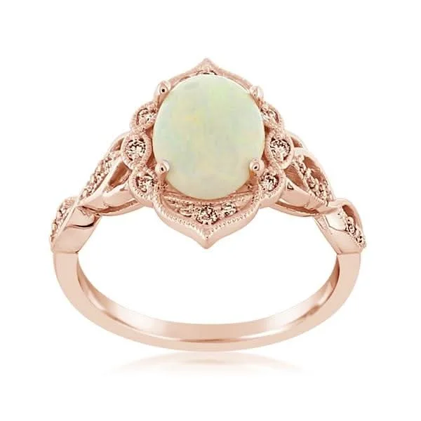 Opal & Diamond Ring