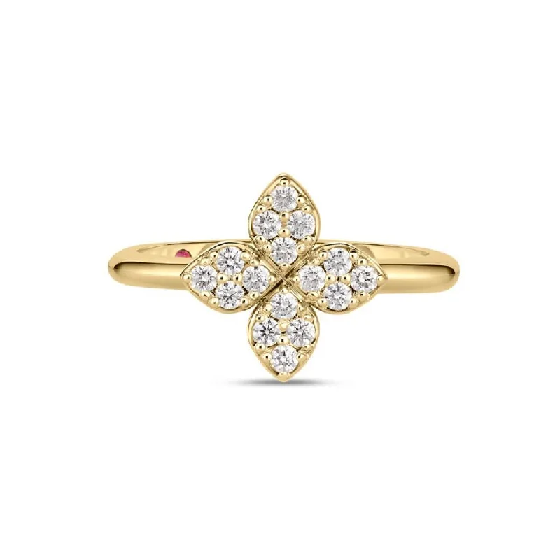 ROBERTO COIN Love By the Inch Medium Diamond Flower Ring