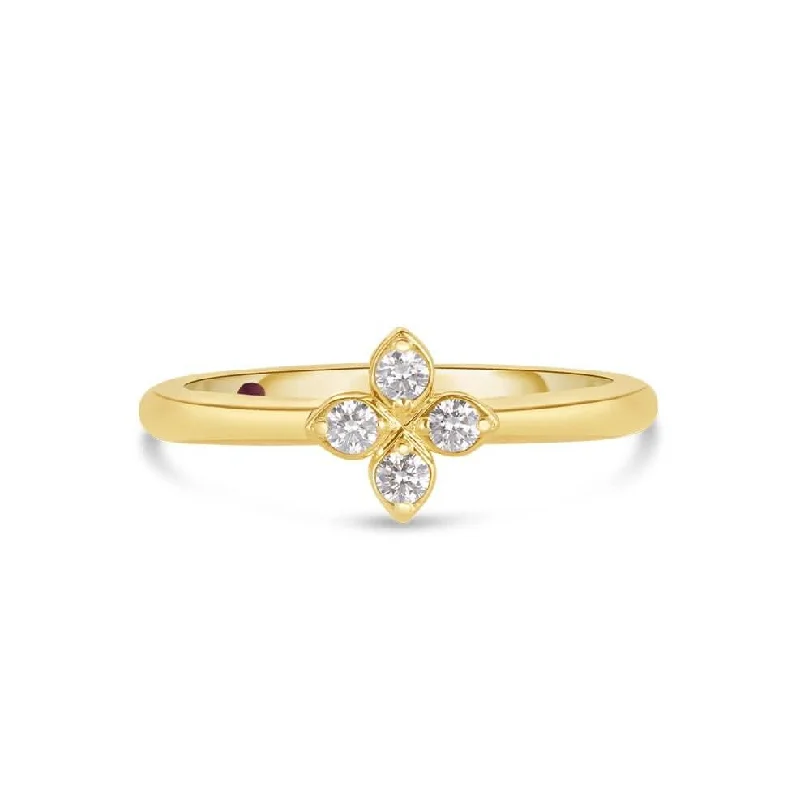 ROBERTO COIN Love By the Inch Small Diamond Flower Ring