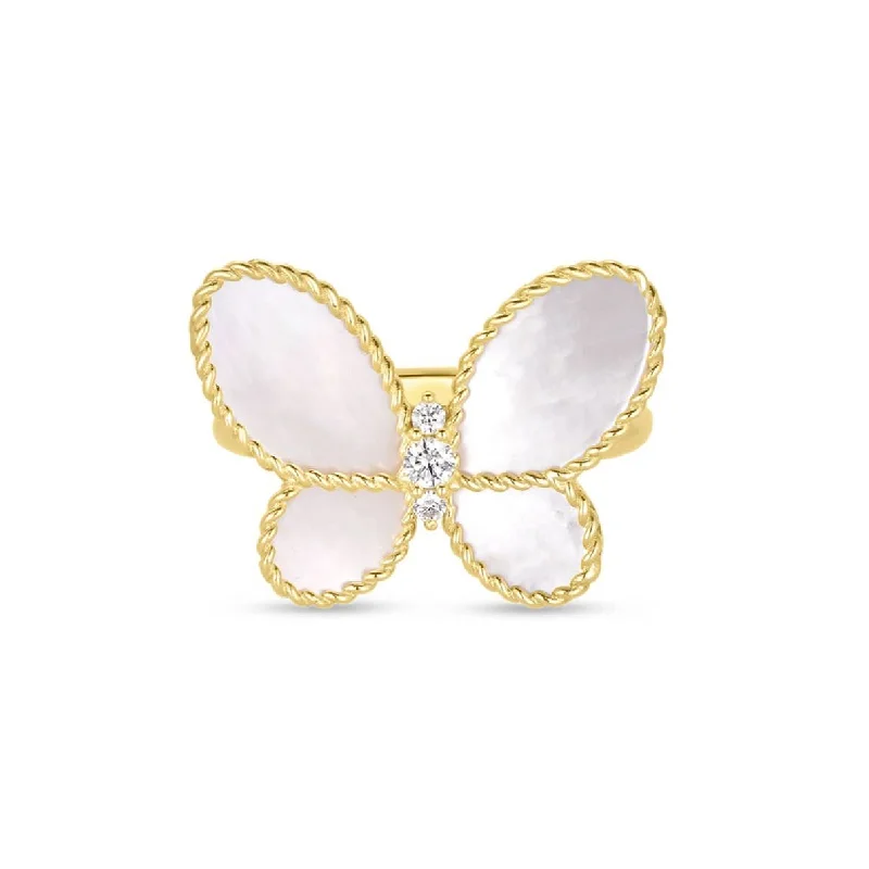 ROBERTO COIN Mother of Pearl Butterfly Ring