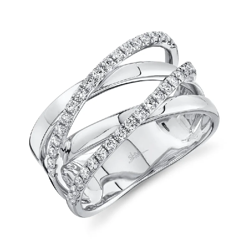 0.41CT 14K W/G DIAMOND BRIDGE RING