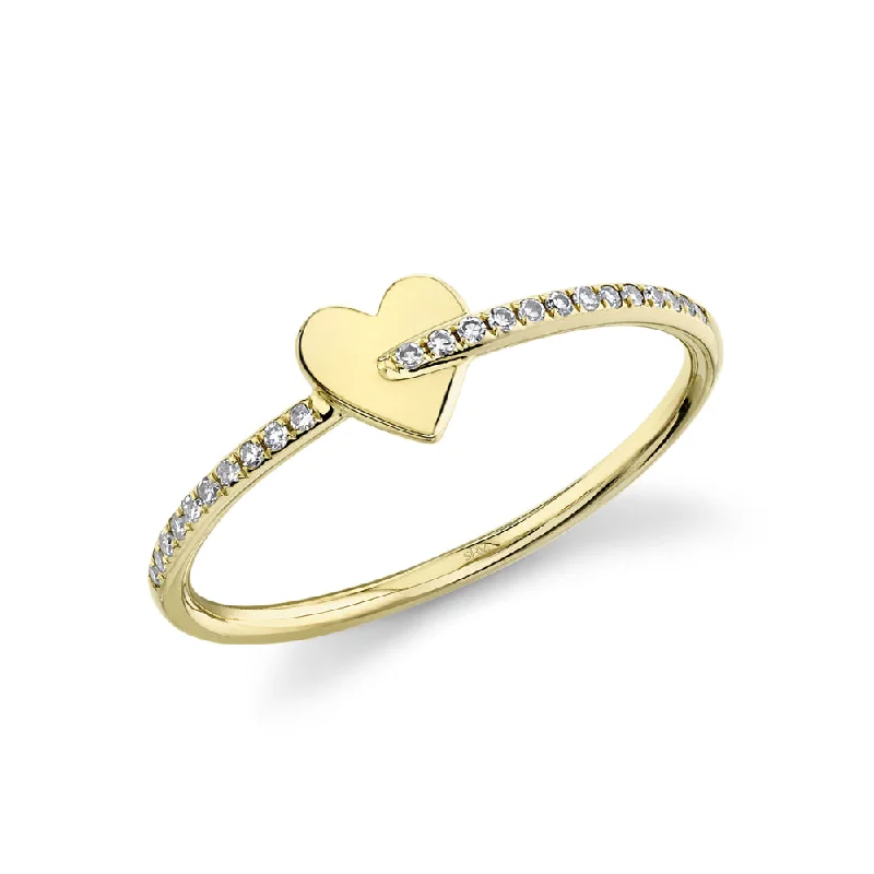 0.07CT 14K Y/G DIAMOND HEART RING