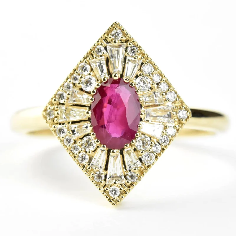 The Alexandria: Ruby & Diamond Engagement Ring