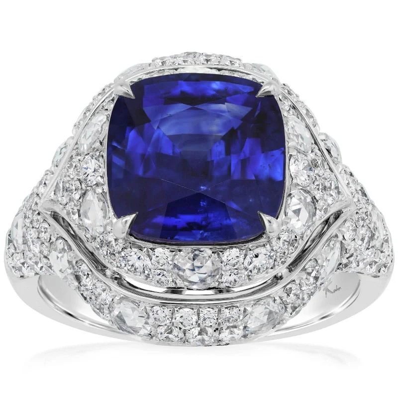 Vintage Style Sapphire & Diamond Ring