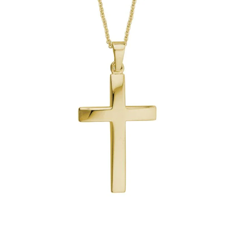 14k Polished Cross Pendant Necklace