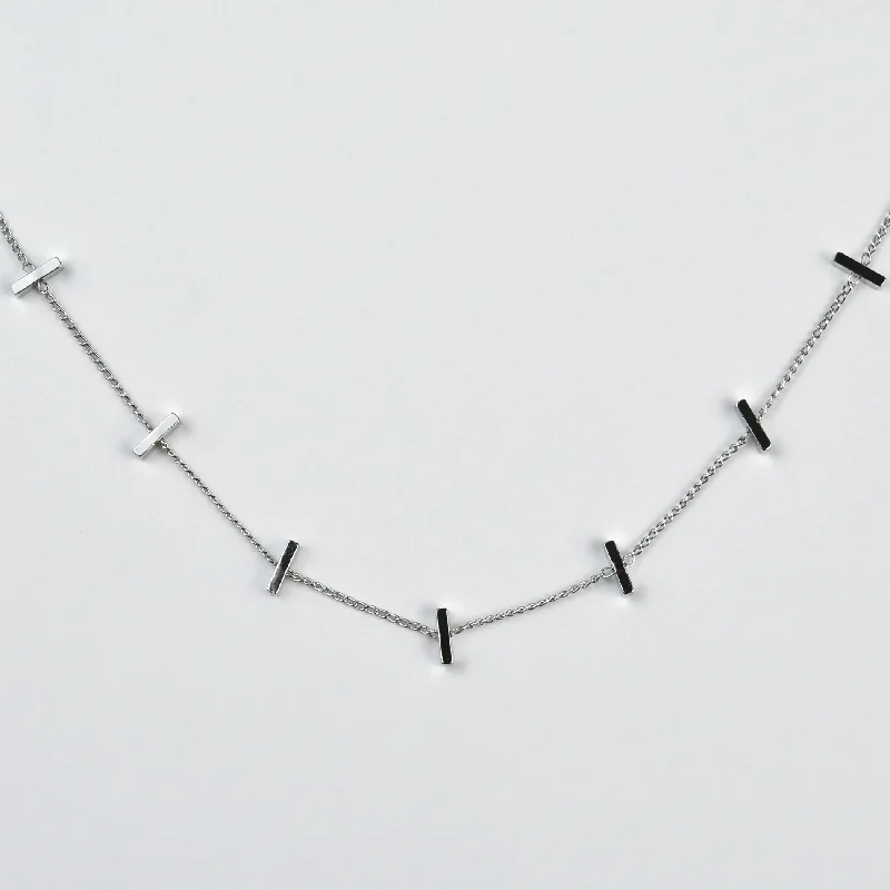 Demi Necklace in Silver Tone