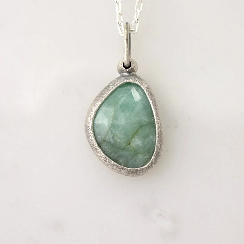 Moss Green Emerald Pendant