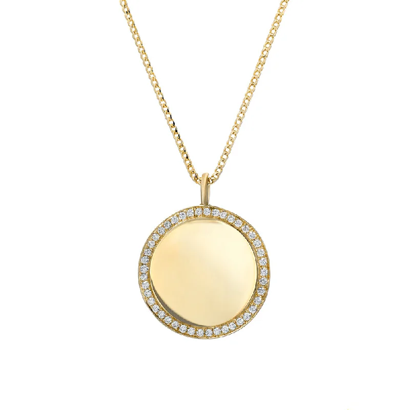 Engravable Disc With Diamonds