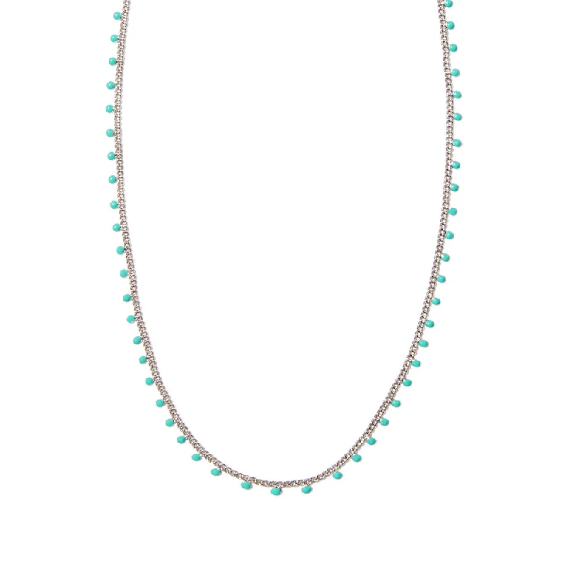 Silver Turquoise Enamel