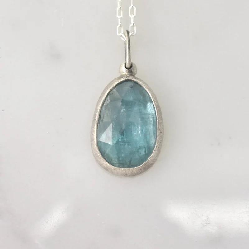 Sea Blue Kyanite Pendant