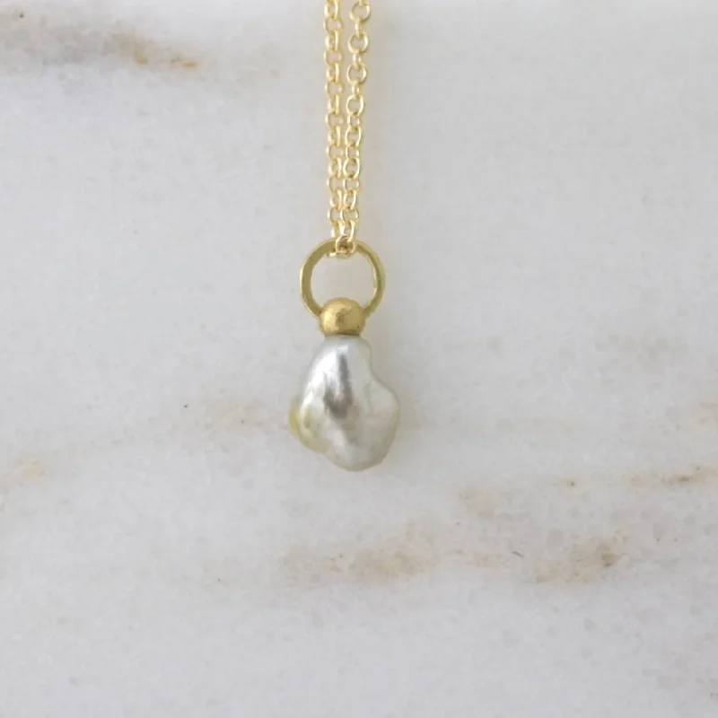 Champagne Tahitian Keshi Pearl Charm 3