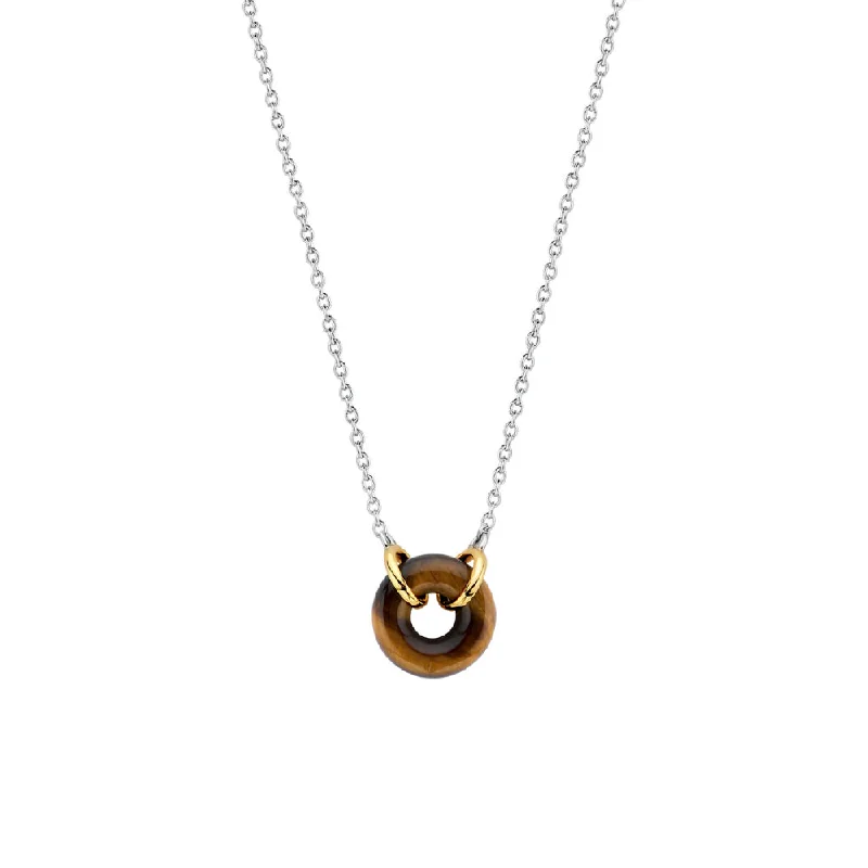 Ti Sento Tiger Eye Pendant Necklace